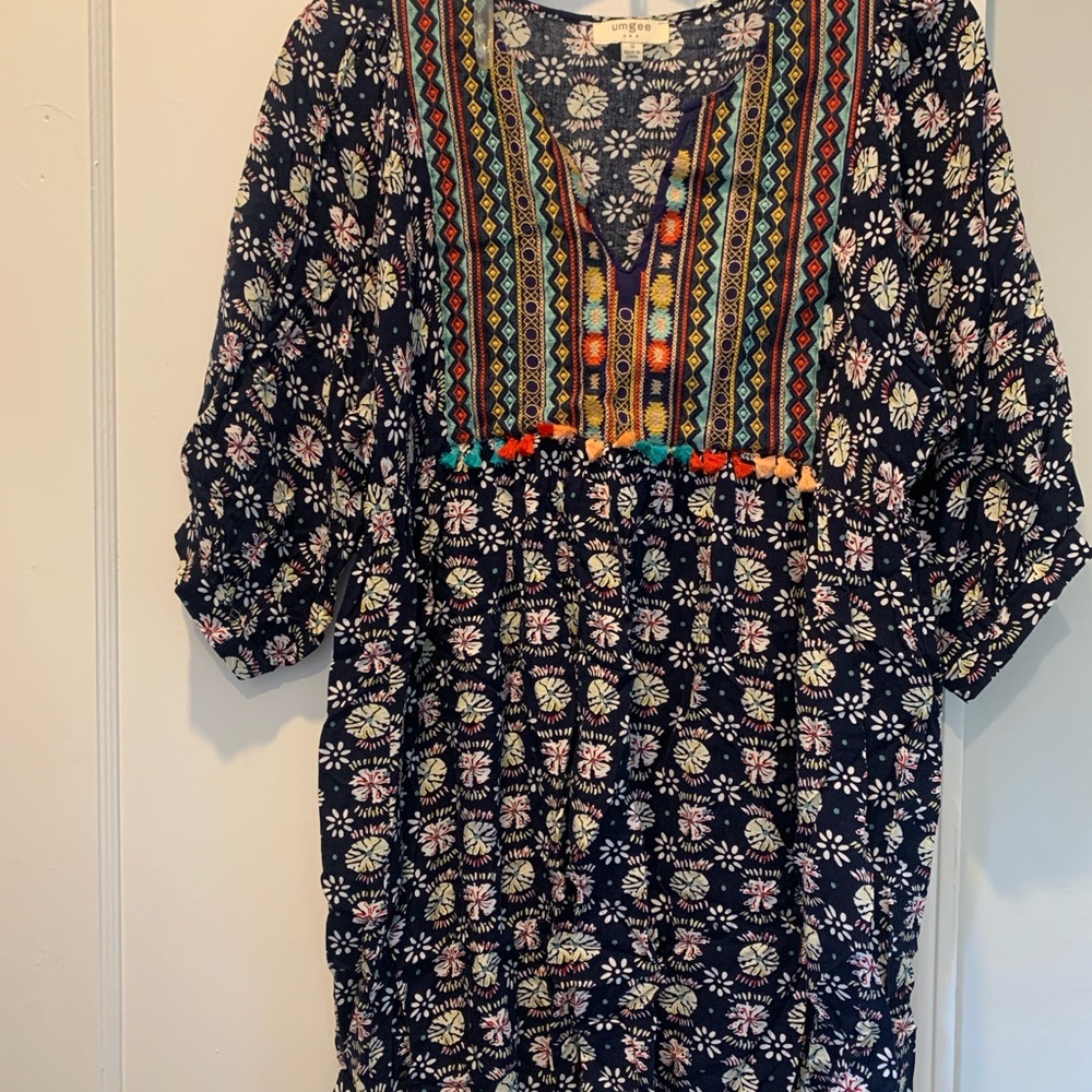 Umgee Floral Boho Blouse